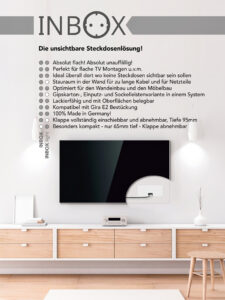 Beschreibung der Startup-Idee einer unsichtbaren Steckdose die wir für den Kunden INBOX entwickelt haben.