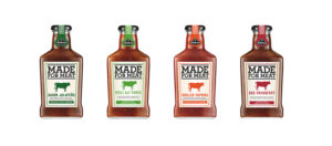 Verpackungsdesign der MADE FOR MEET Glasflasche