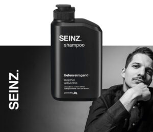 SEINZ. Shampooflasche - Verpackungsdesign Referenz