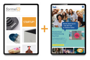 formel23 und hei. arbeiten bei der Beratung von Startups Hand in Hand zusammen.