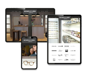Responsive Design des Webdesigns für einen Hamburger Optiker.